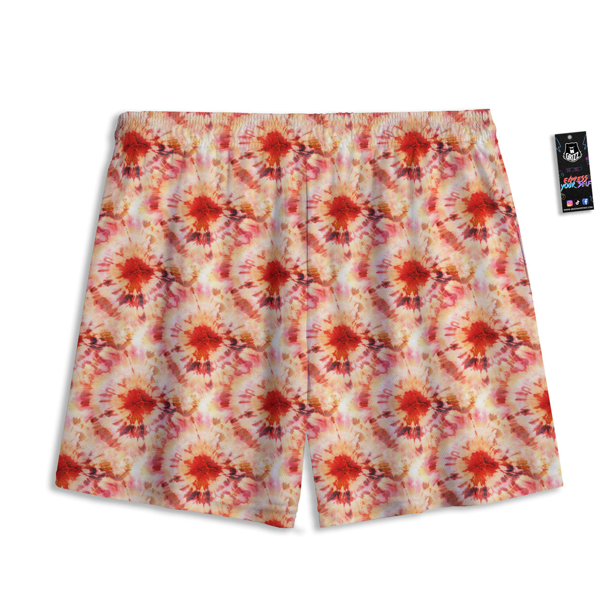 Triangle Dot Geometric Print Pattern Mesh Shorts
