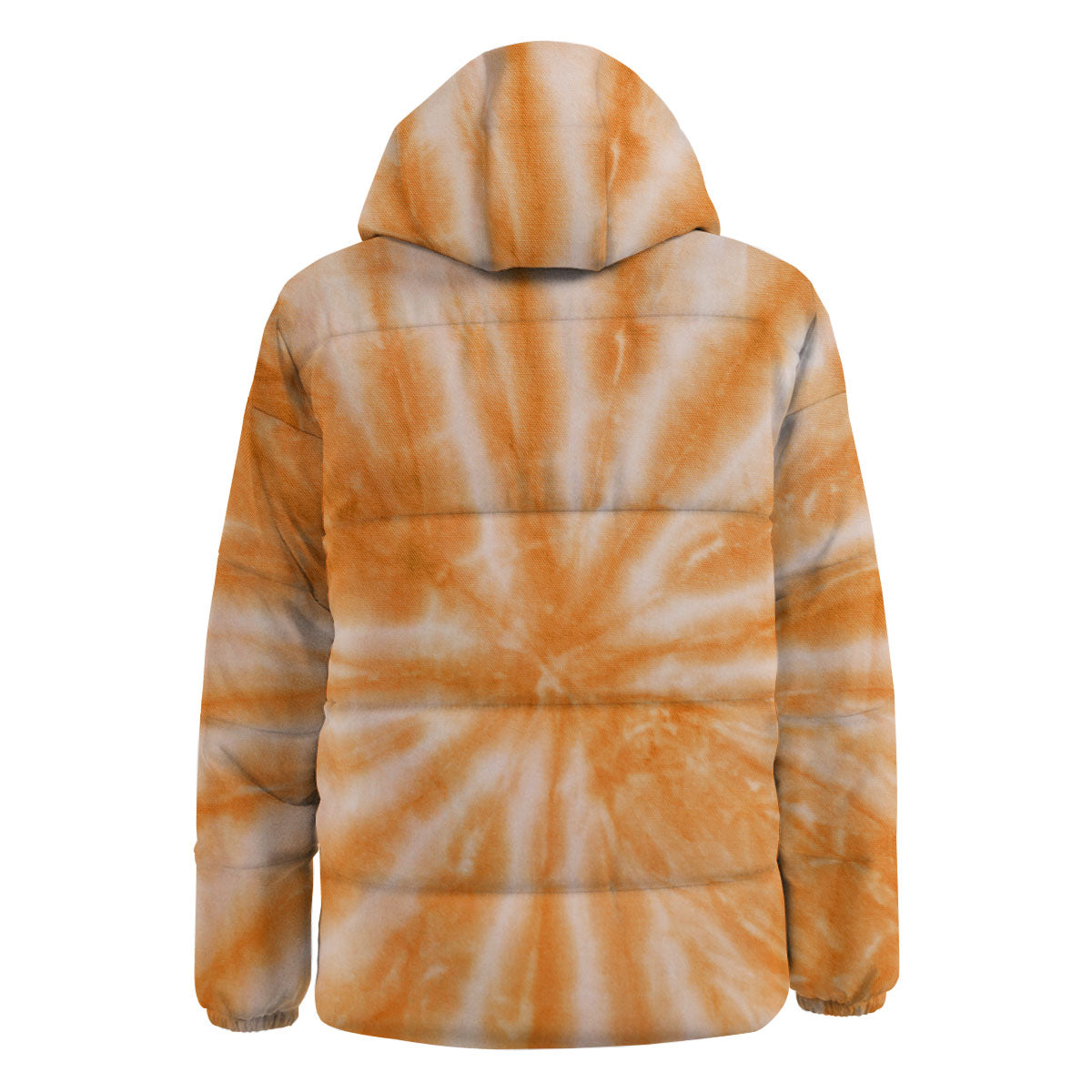 Tie Dye Orange Print Down Jacket-grizzshop
