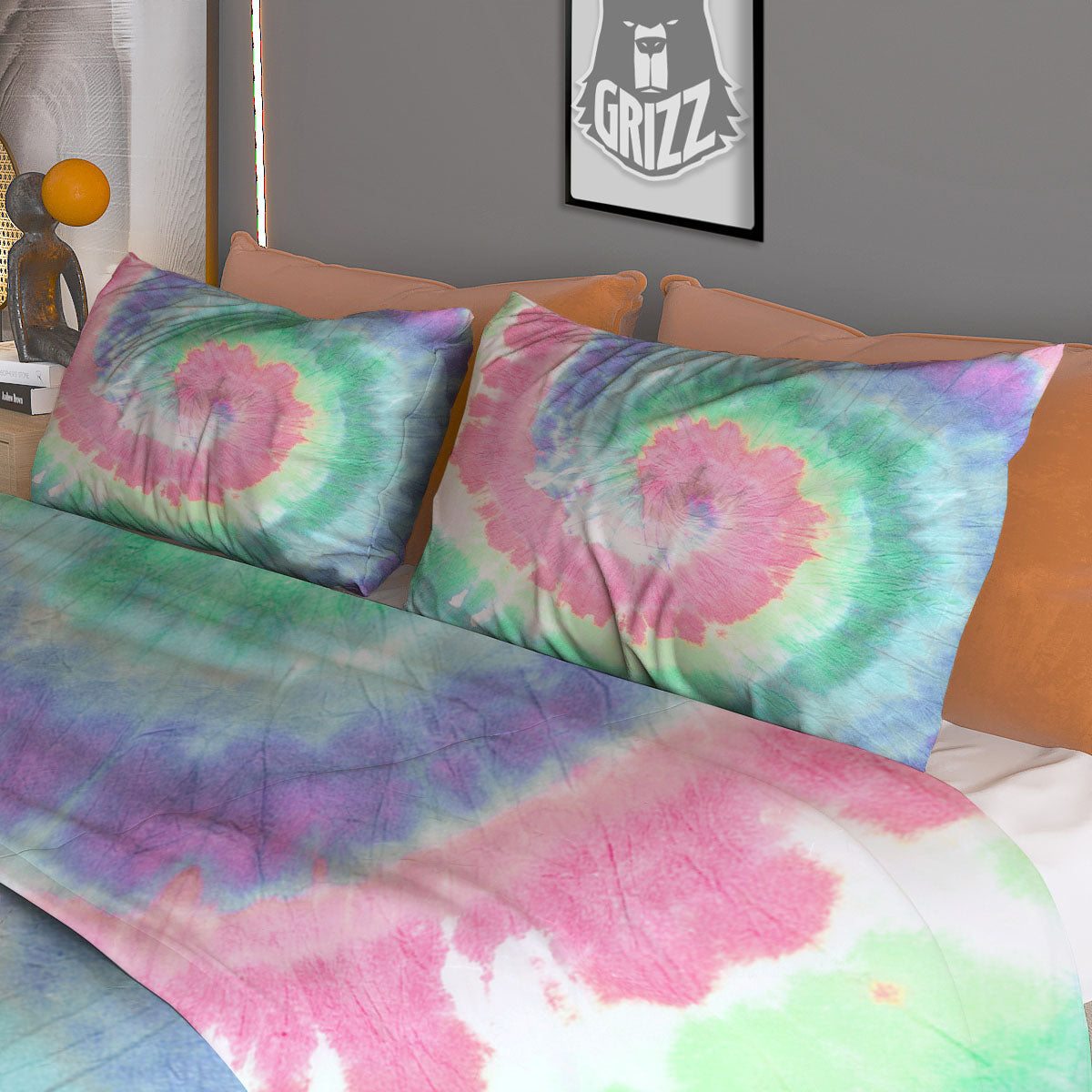 Tie Dye Pastel Print Duvet Cover Bedding Set