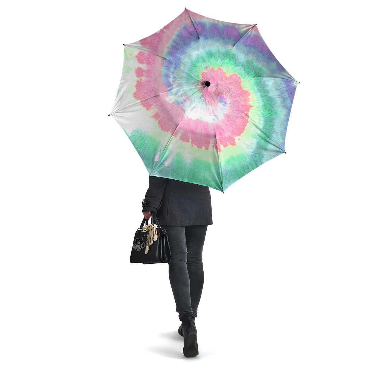 Tie Dye Pastel Print Umbrella-grizzshop