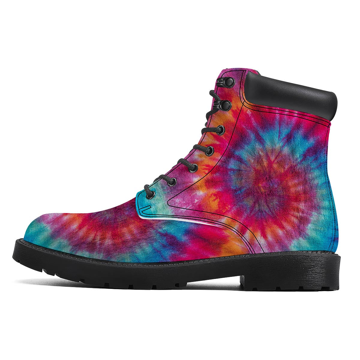 Tie Dye Pattern Print Boots-grizzshop