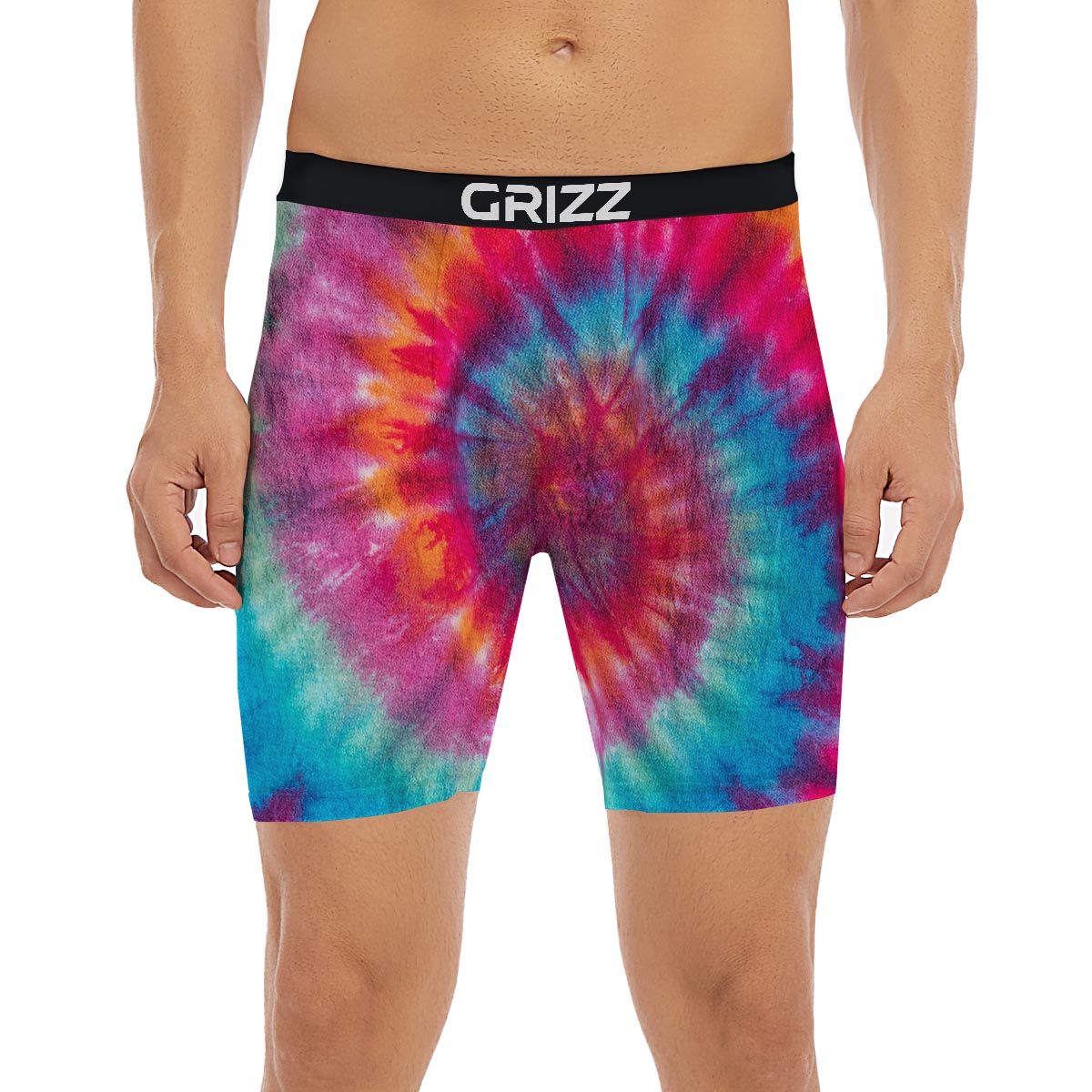 Tie Dye Pattern Print Boxer Briefs-grizzshop
