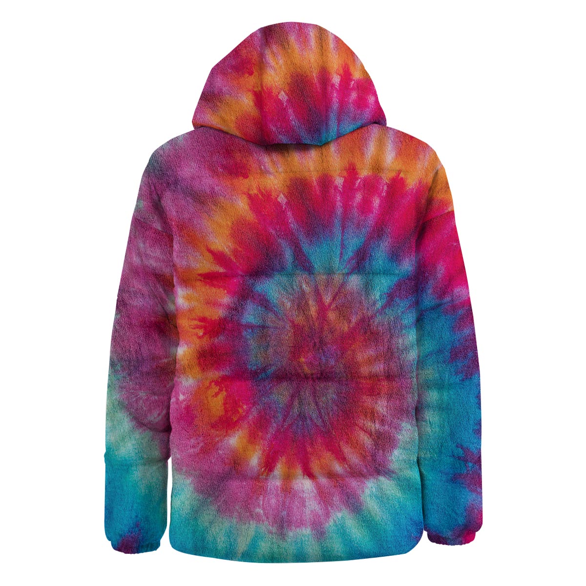 Tie Dye Pattern Print Down Jacket-grizzshop