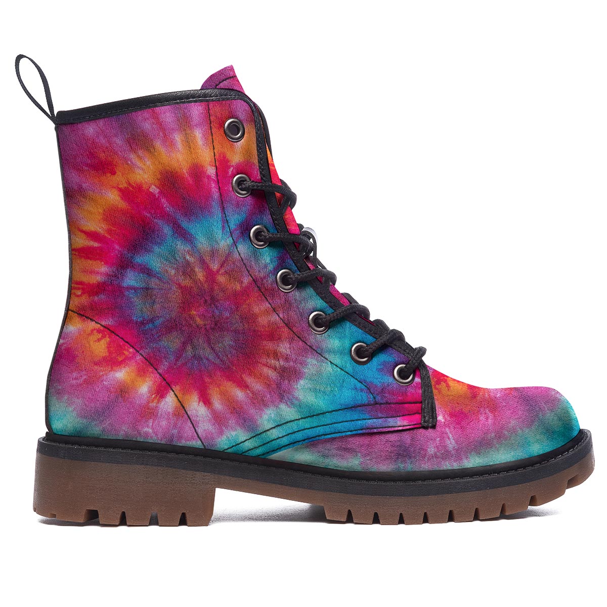 Tie Dye Pattern Print Work Boots-grizzshop