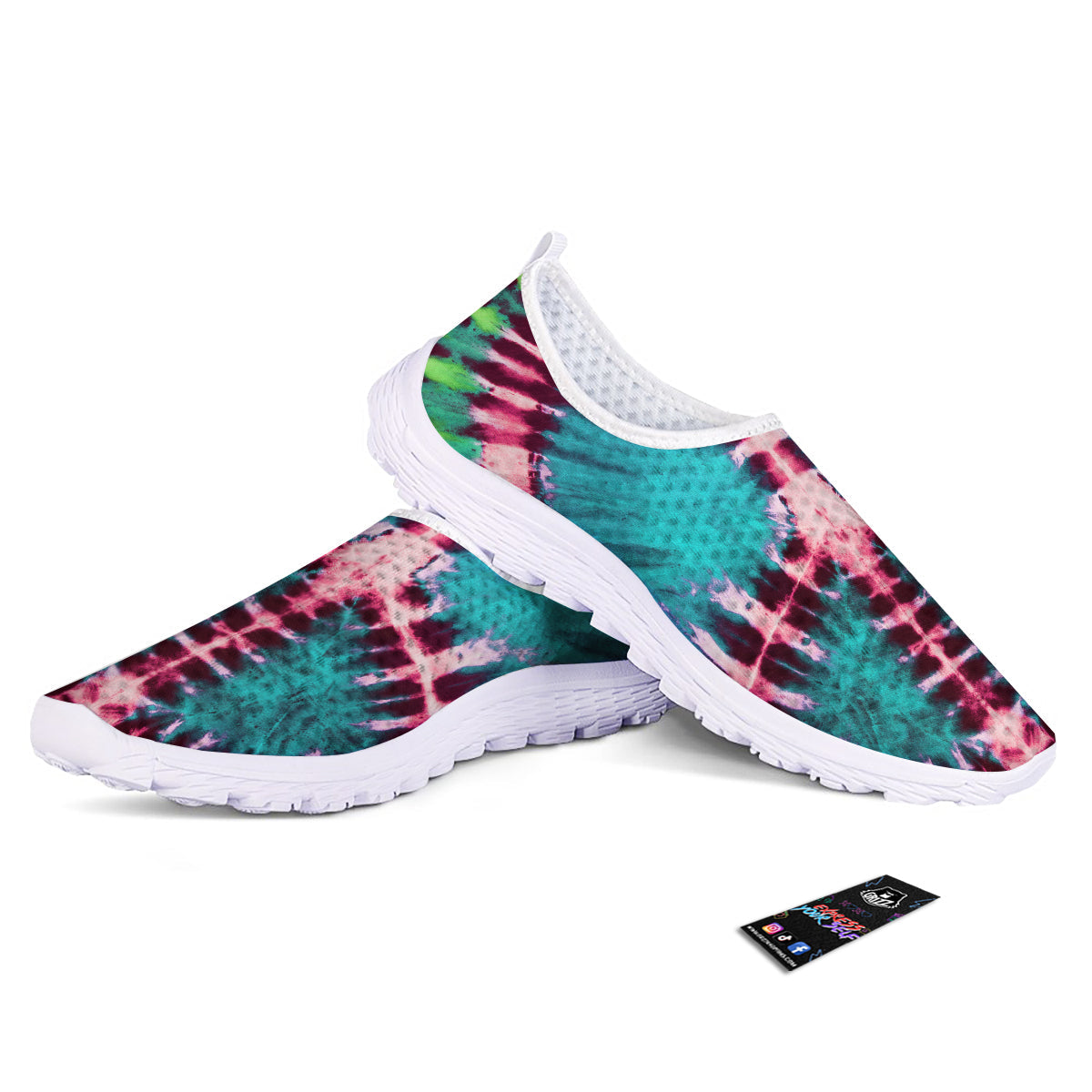 Tie Dye Peace Sign Print Nurse Shoes-grizzshop