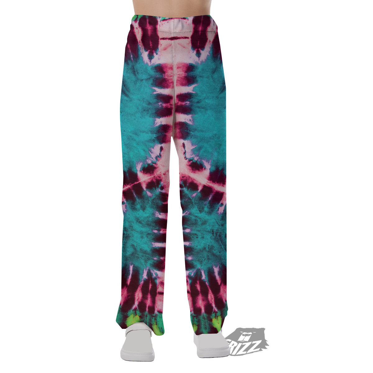 Tie Dye Peace Sign Print Pajama Pants-grizzshop