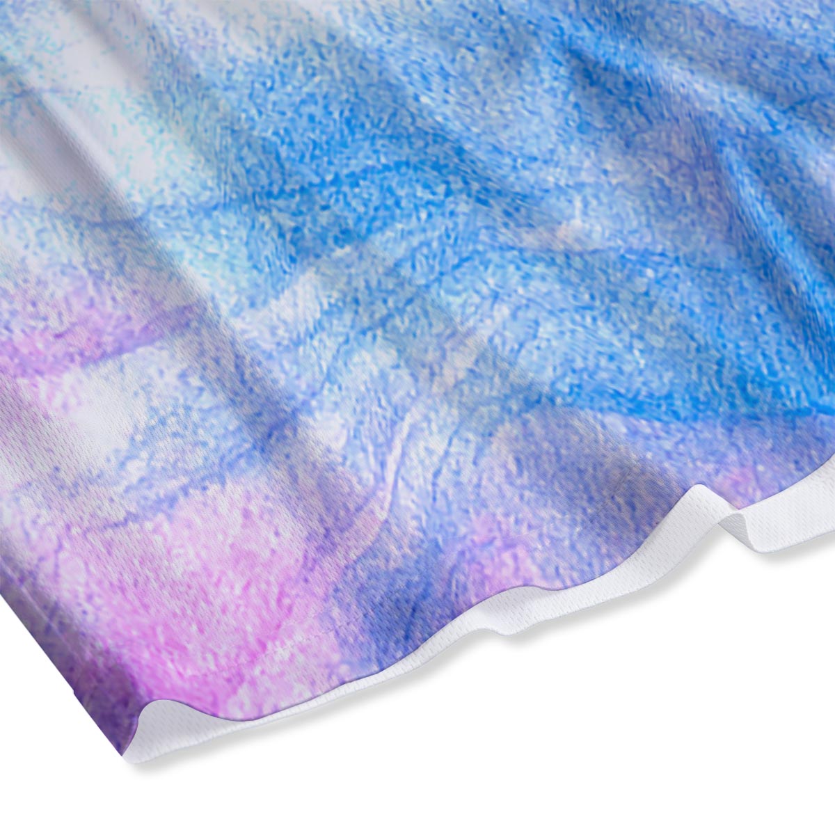 Tie Dye Pink And Teal Print Mesh Shorts
