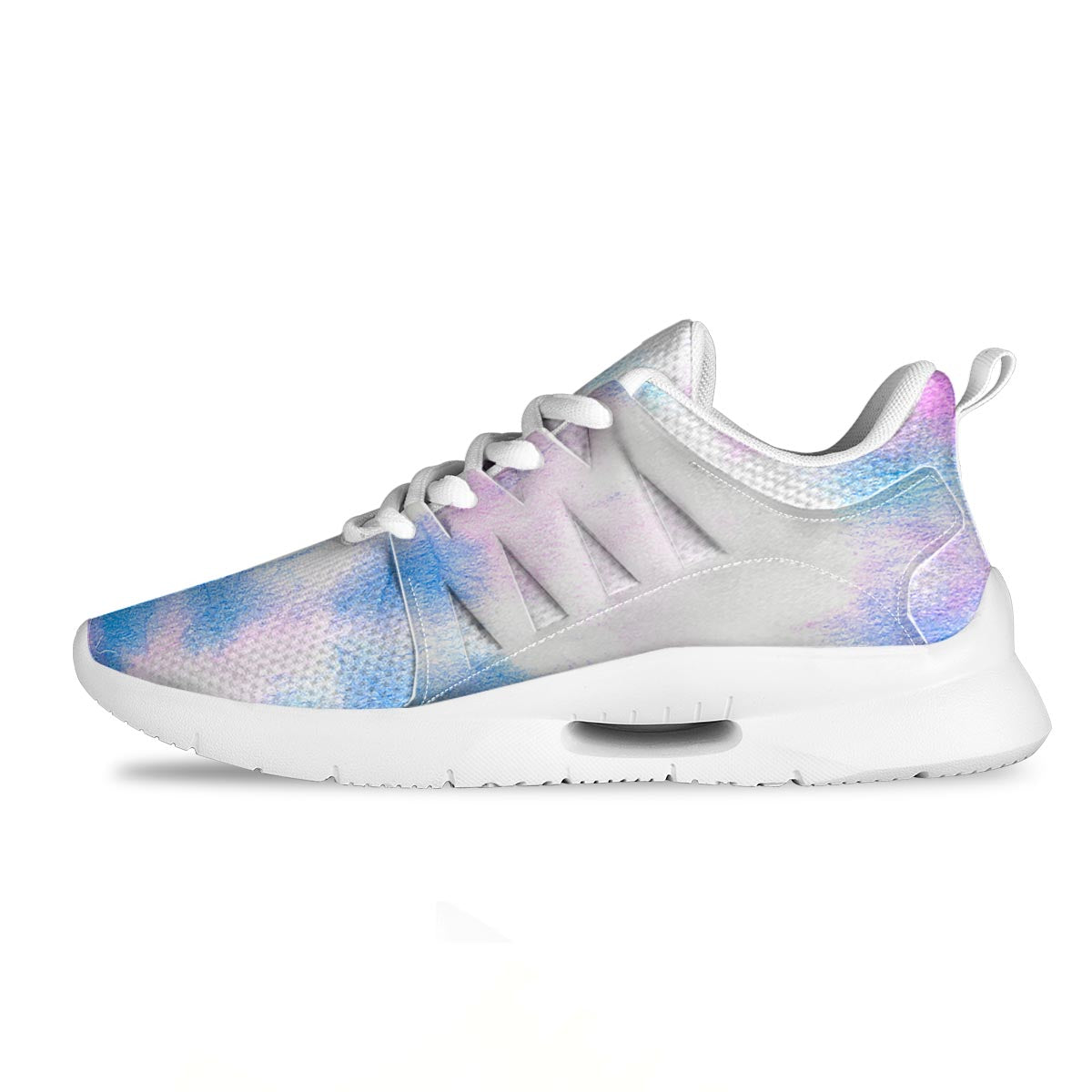 Tie Dye Pink And Teal Print Tennis Shoes-grizzshop