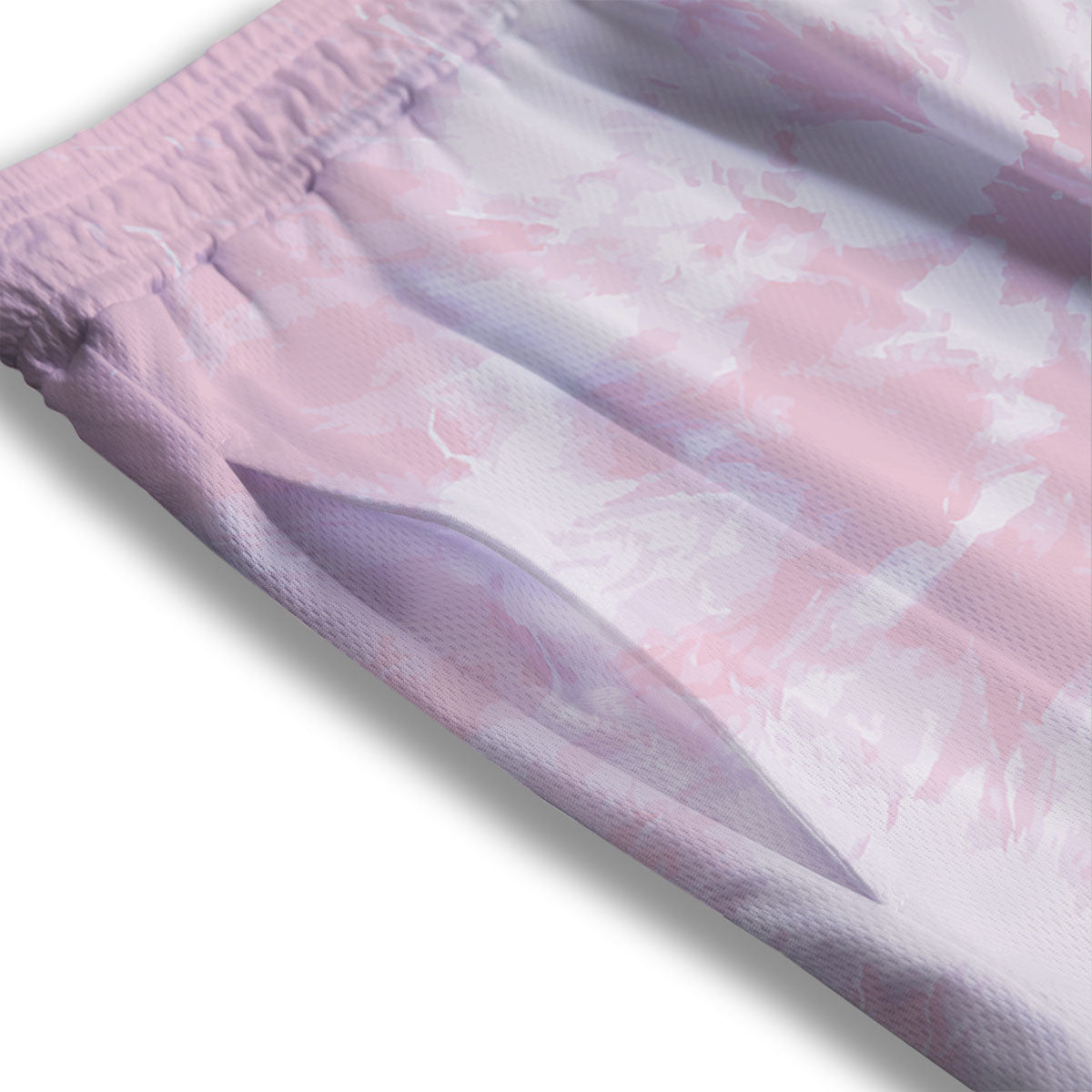 Tie Dye Pink Print Mesh Shorts