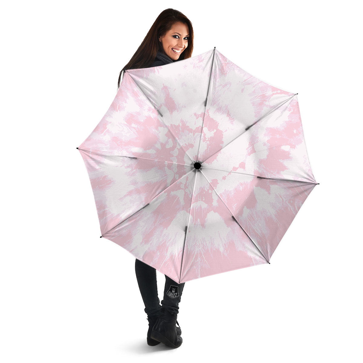 Tie Dye Pink Print Umbrella-grizzshop