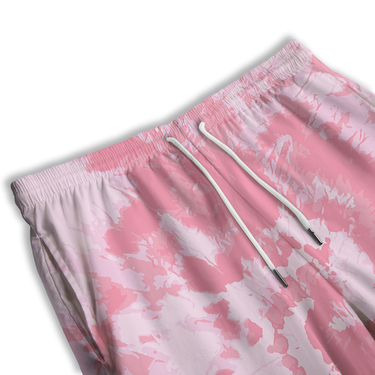 Tie Dye Pink Shibori Print Men's Athletic Shorts
