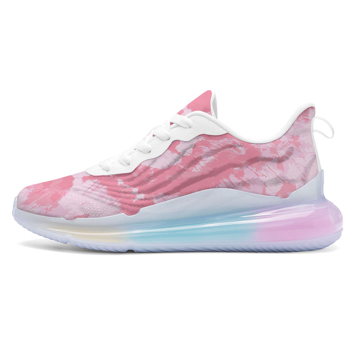 Tie Dye Pink Shibori Print Running Sneakers-grizzshop