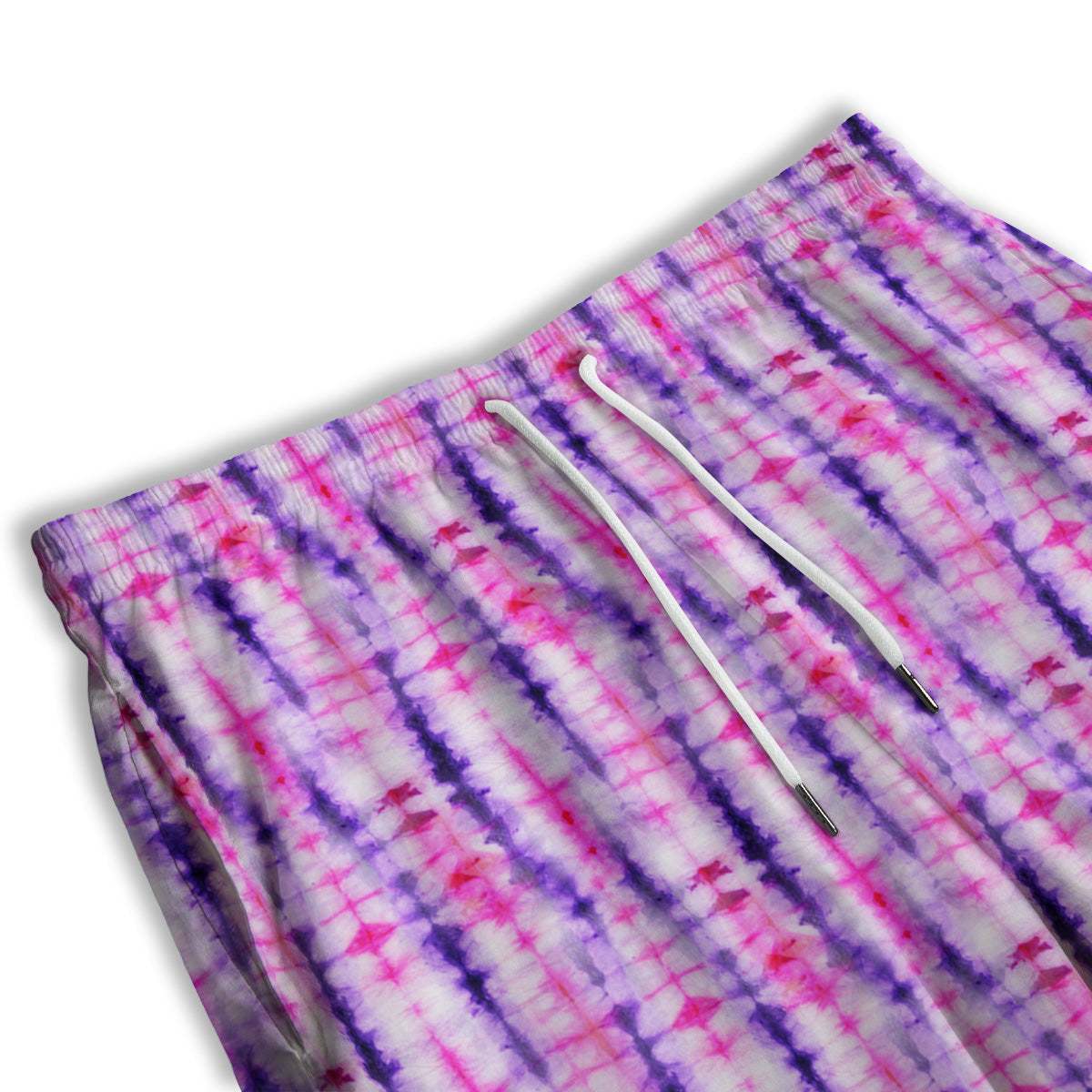 Tie Dye Purple Pink Print Pattern Men's Athletic Shorts