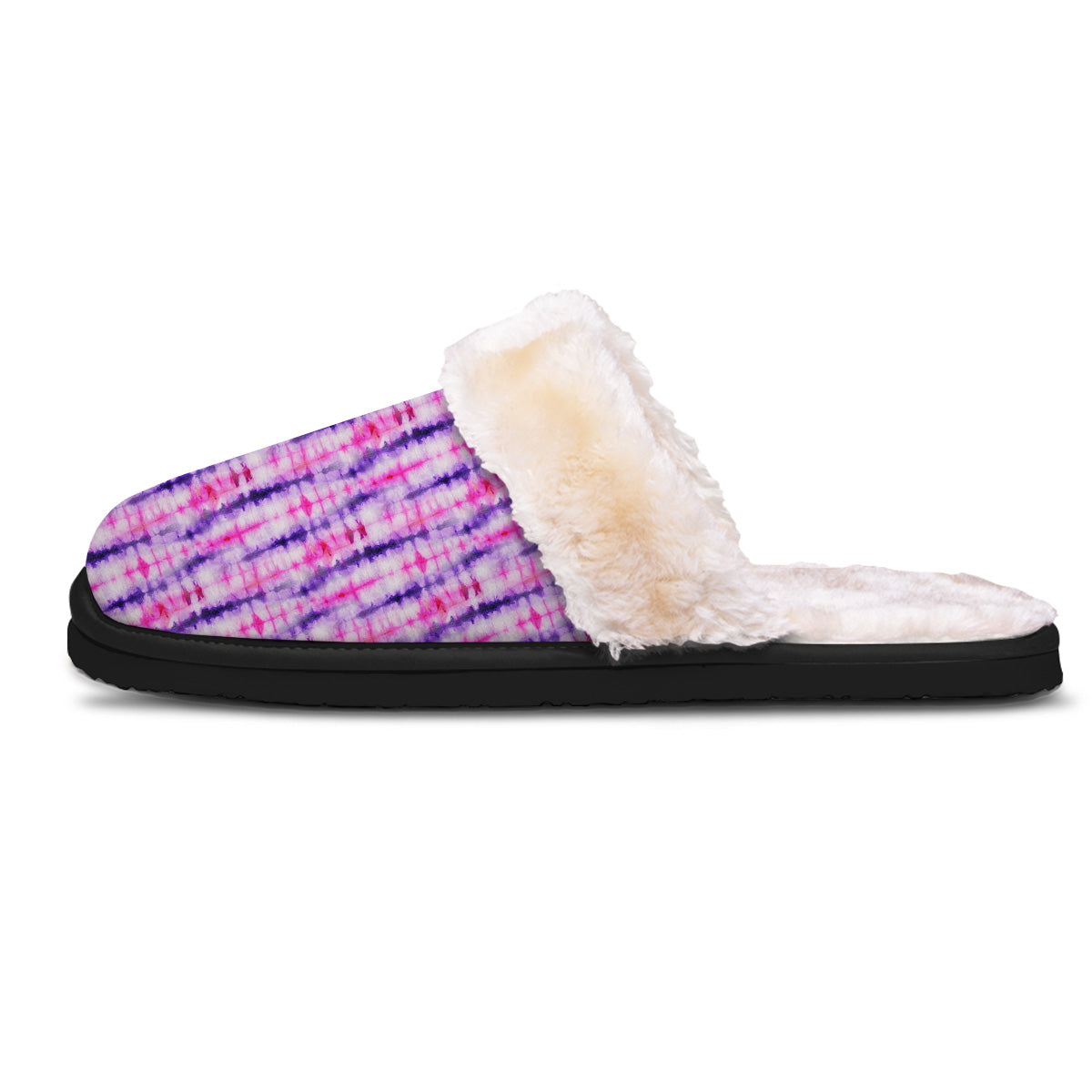 Tie Dye Purple Pink Print Pattern Slippers-grizzshop