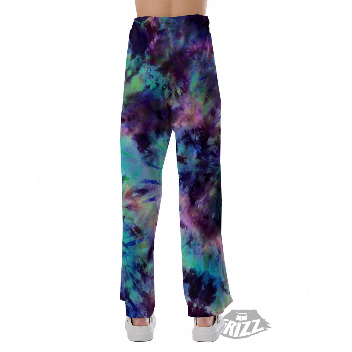Tie Dye Rainbow And Black Print Pajama Pants-grizzshop