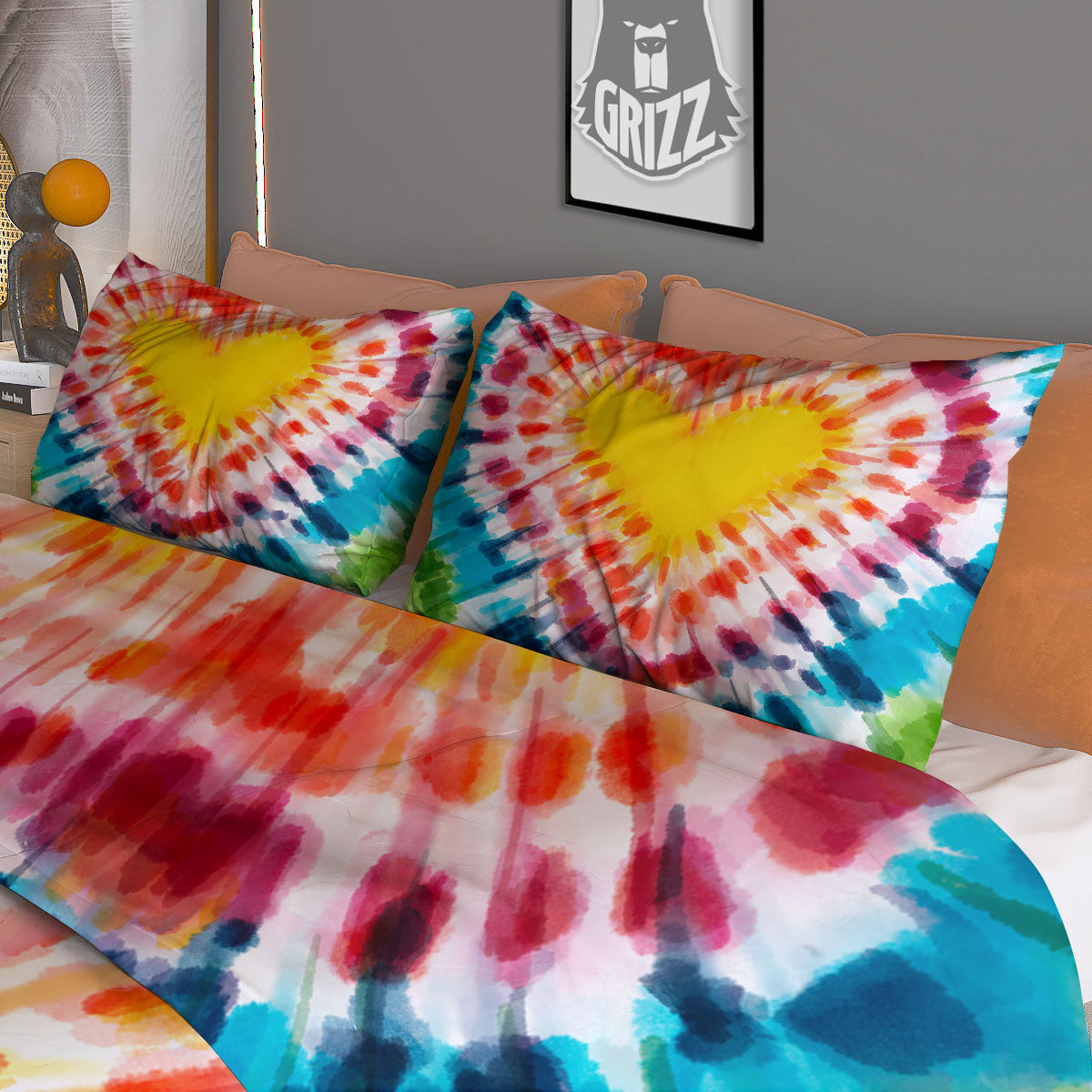 Tropical Leaves Blue Print Duvet Cover Bedding Set