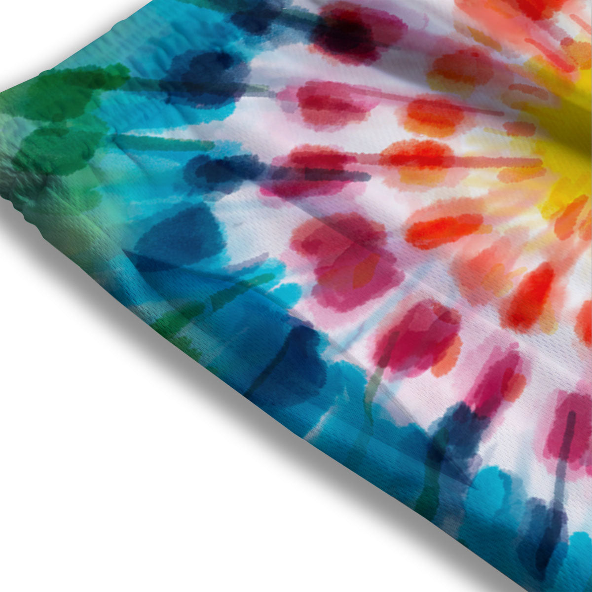 Tie Dye Rainbow Heart Print Mesh Shorts