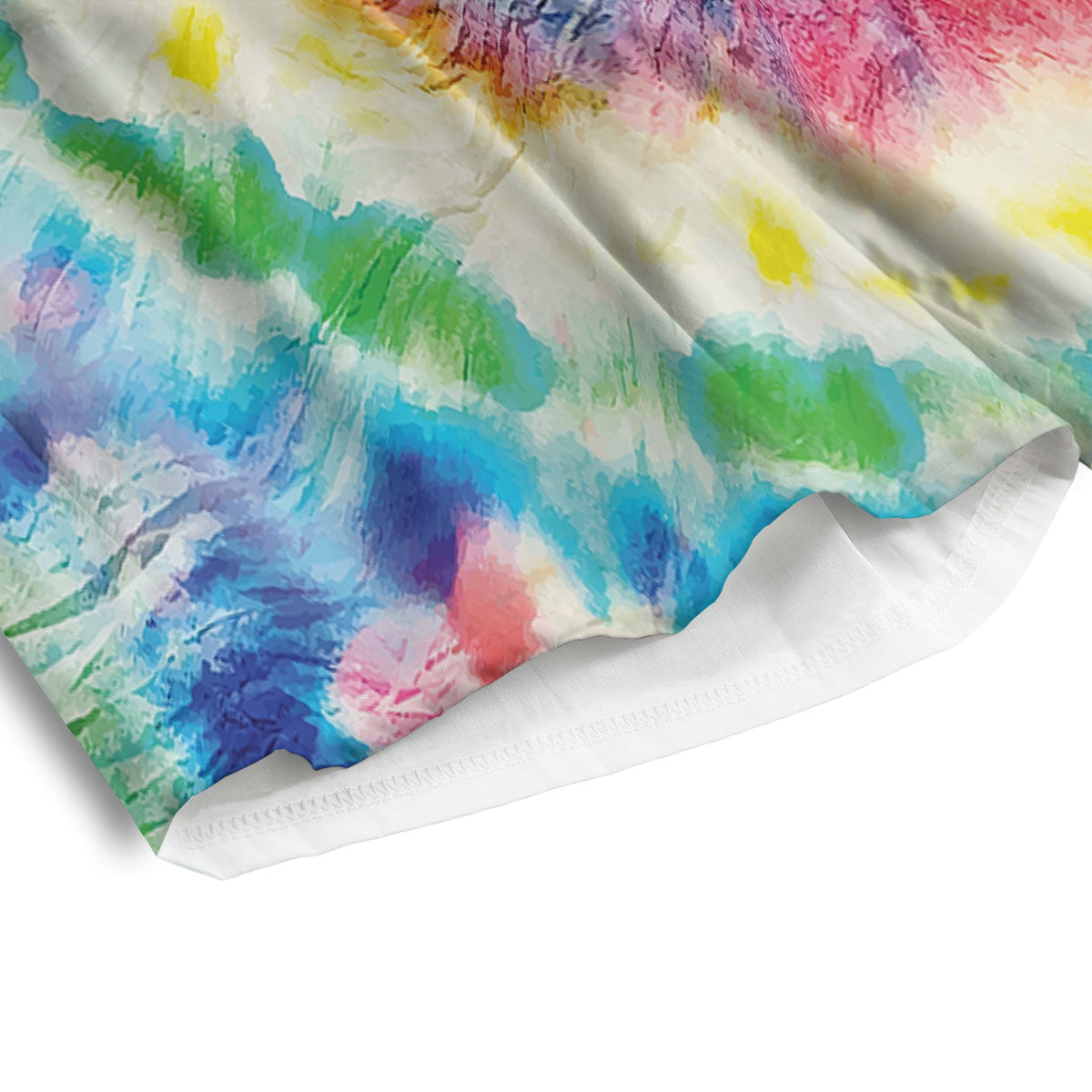 Tie Dye Rainbow Spiral Print Men's Athletic Shorts