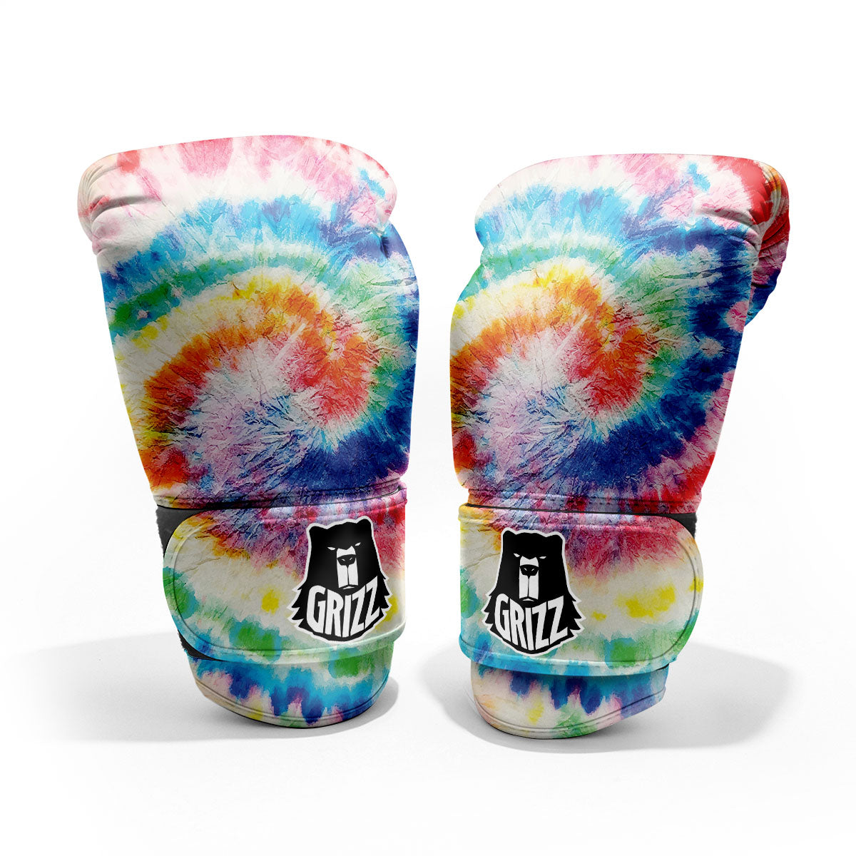 Tie Dye Rainbow Spiral Print Pro Boxing Glove