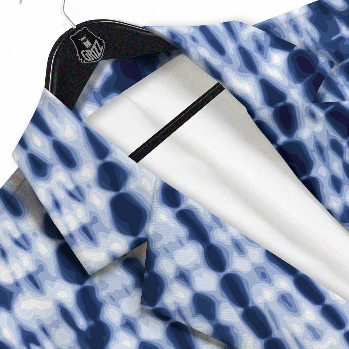 Tie Dye Shibori Blue Print Men's Sport Coat-grizzshop