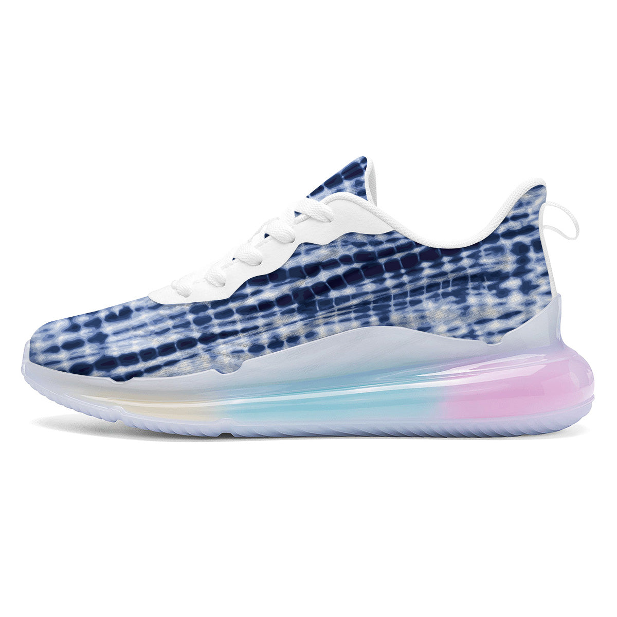 Tie Dye Shibori Blue Print Running Sneakers-grizzshop