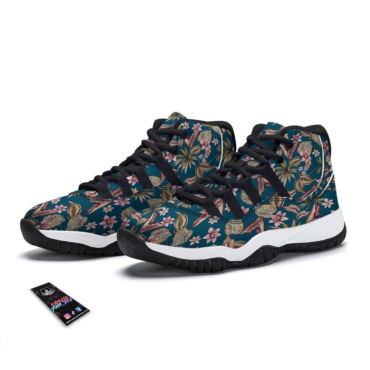 Tie Dye Shibori Pink Print Pattern Black Bball Shoes-grizzshop