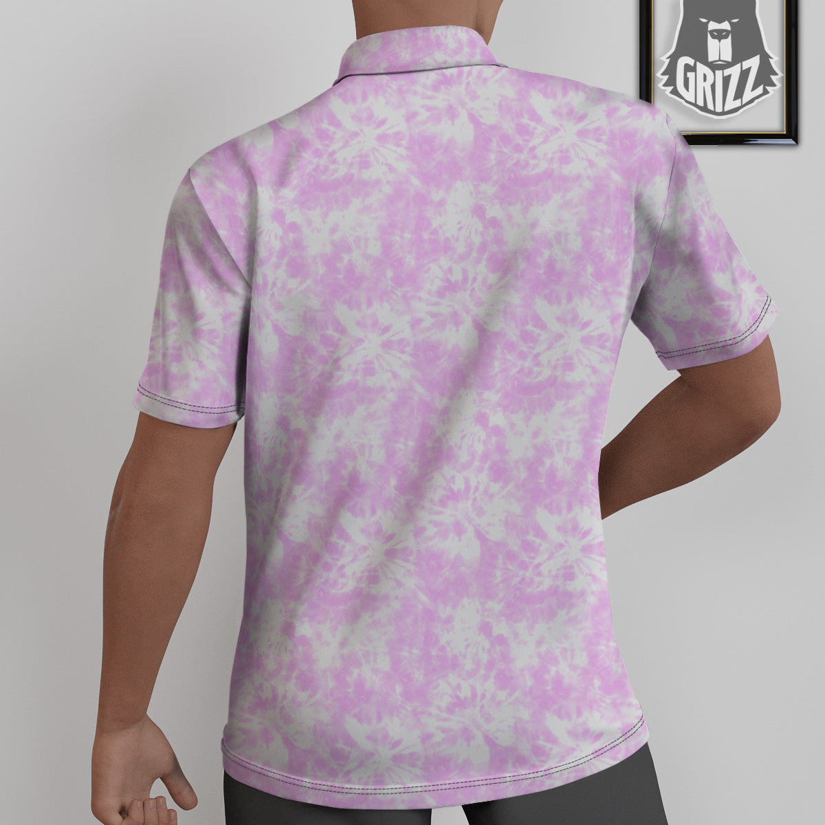 Tie Dye Shibori Pink Print Pattern Untucked Shirts-grizzshop