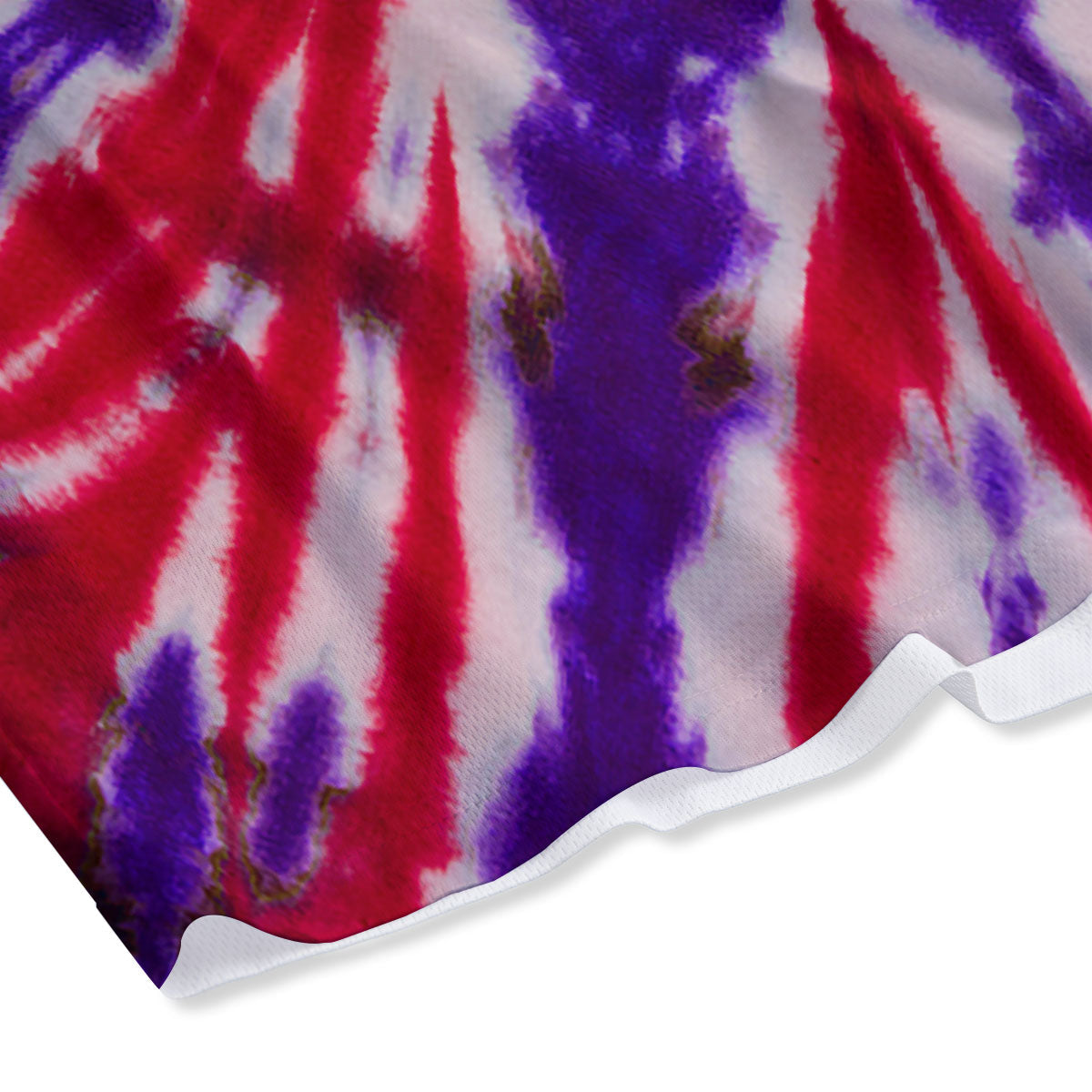 Tie Dye Spider Red And Purple Print Mesh Shorts