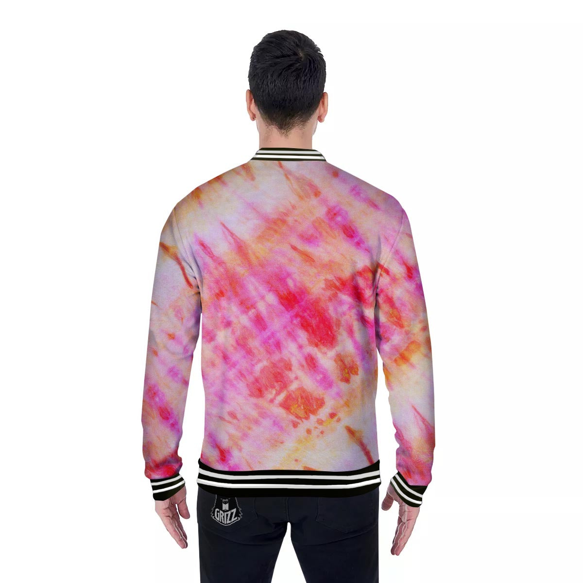 Tie Dye Summer Print Baseball Jacket-grizzshop