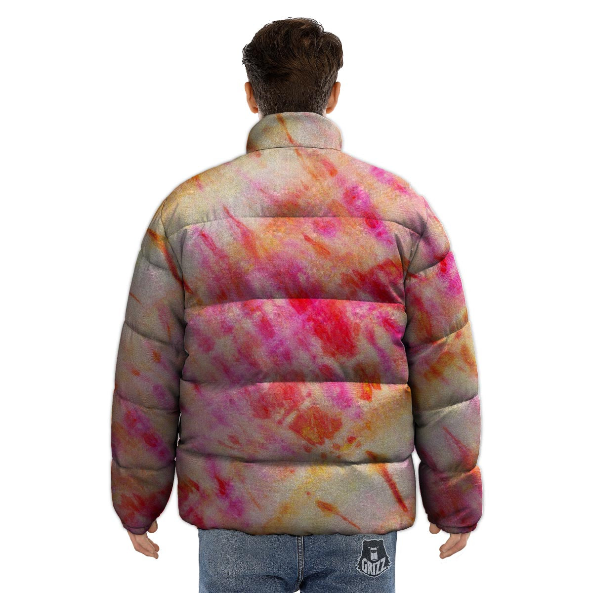 Tie Dye Summer Print Puffer Jacket-grizzshop