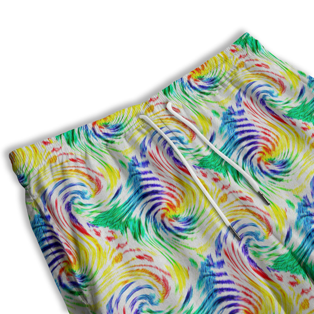 Tie Dye Swirl Colorful Print Pattern Men's Athletic Shorts