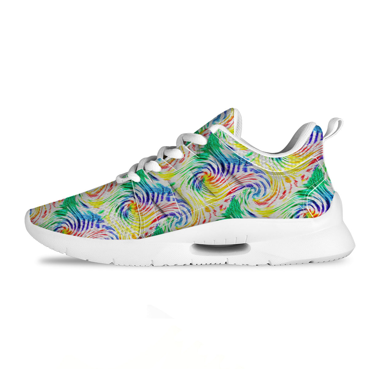 Tie Dye Swirl Colorful Print Pattern Tennis Shoes-grizzshop