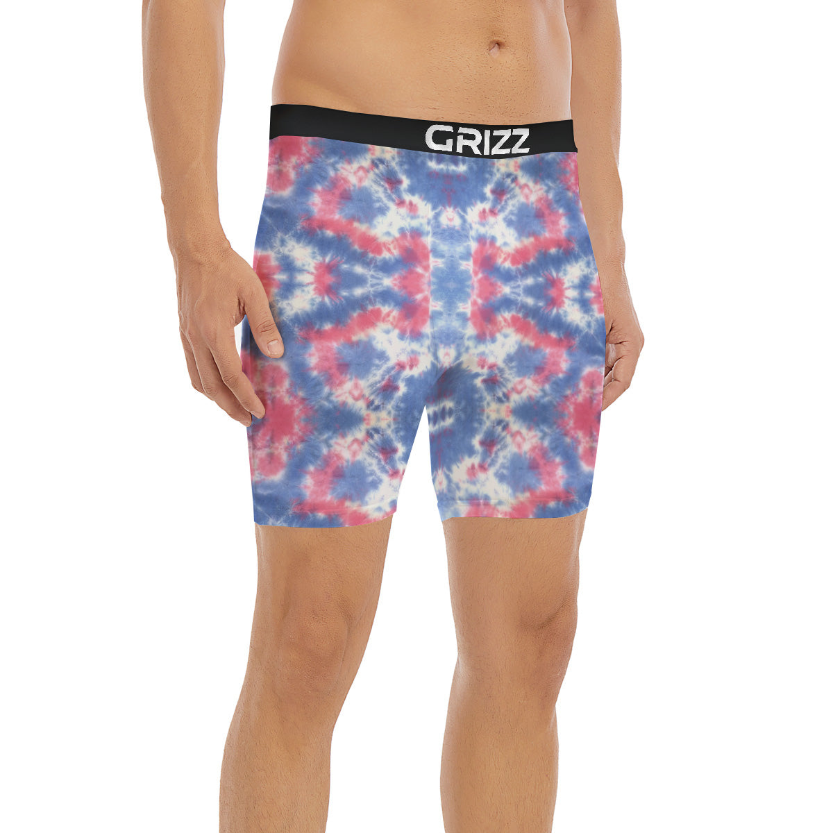 Tie Dye Two Tone Print Pattern Boxer Briefs-grizzshop