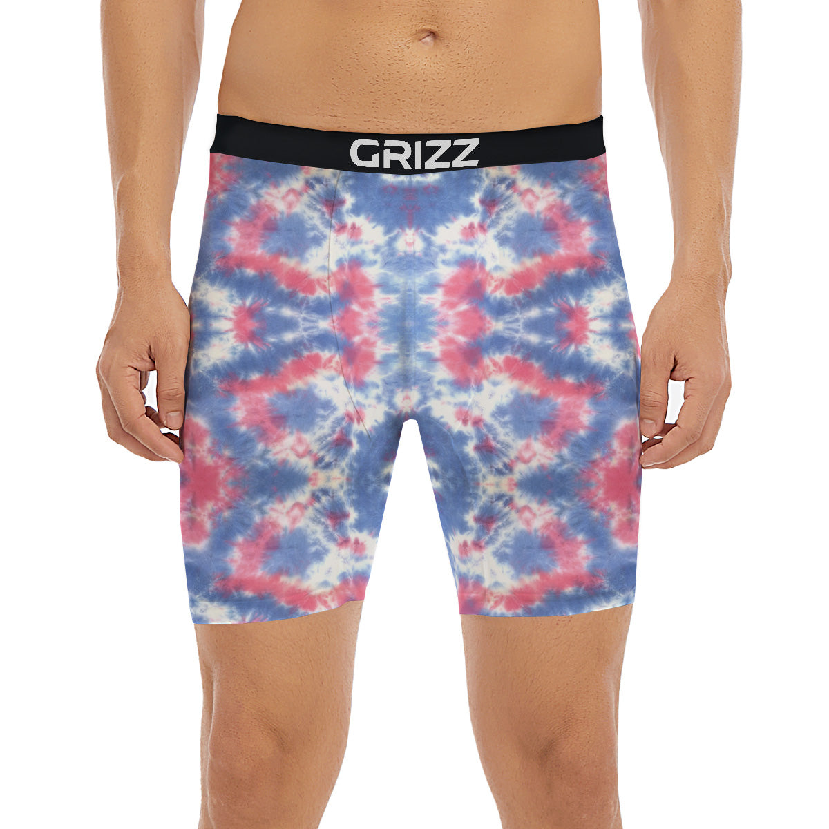 Tie Dye Two Tone Print Pattern Boxer Briefs-grizzshop