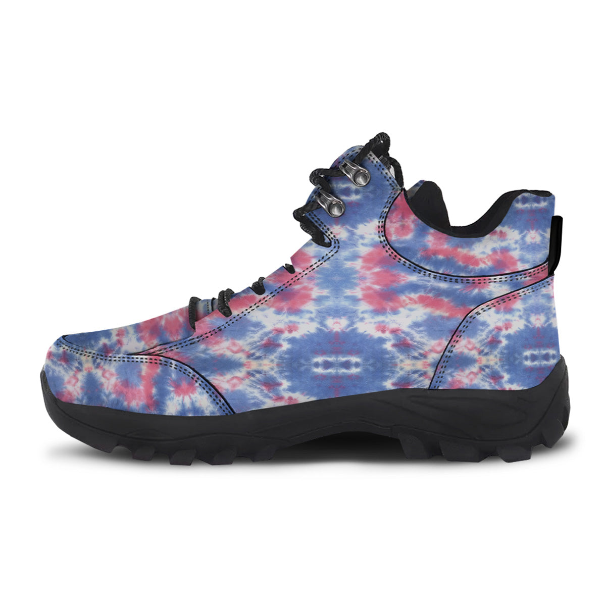 Tie Dye Two Tone Print Pattern Hiking Shoes-grizzshop