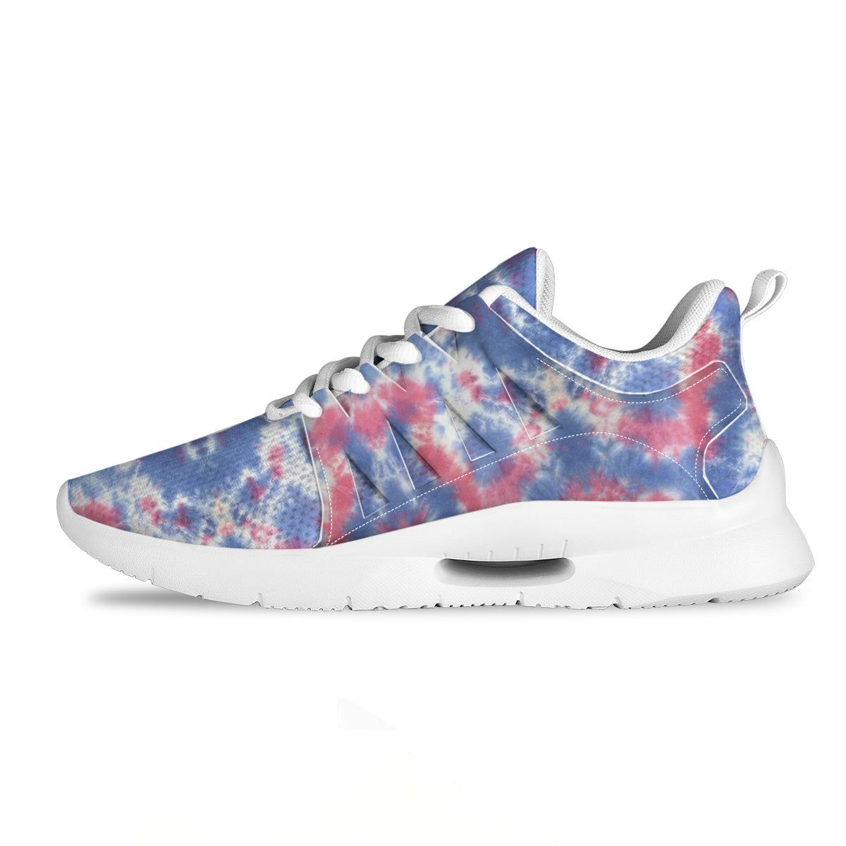 Tie Dye Two Tone Print Pattern Tennis Shoes-grizzshop