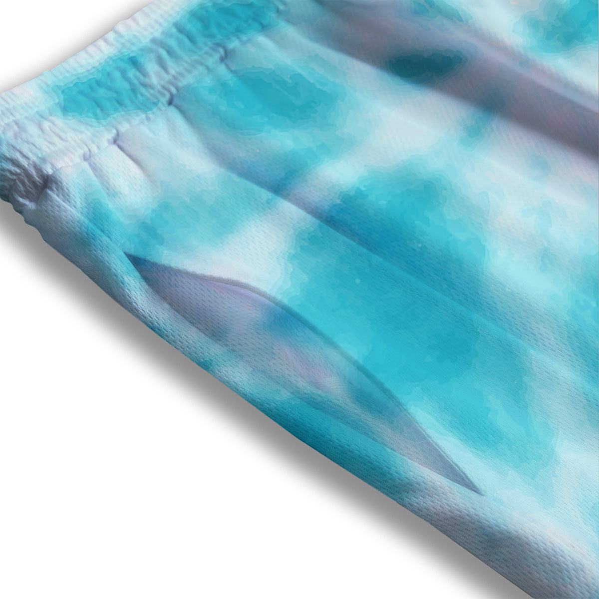 Texture Diamond Print Mesh Shorts