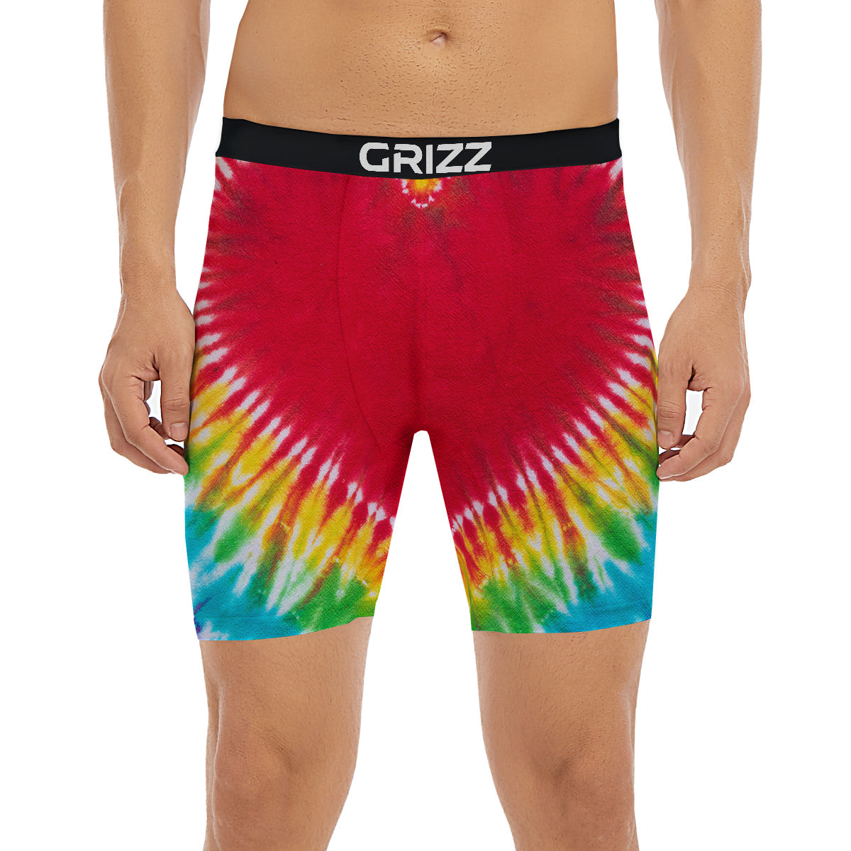 Tie Dye Colorful Heart Print Boxer Briefs