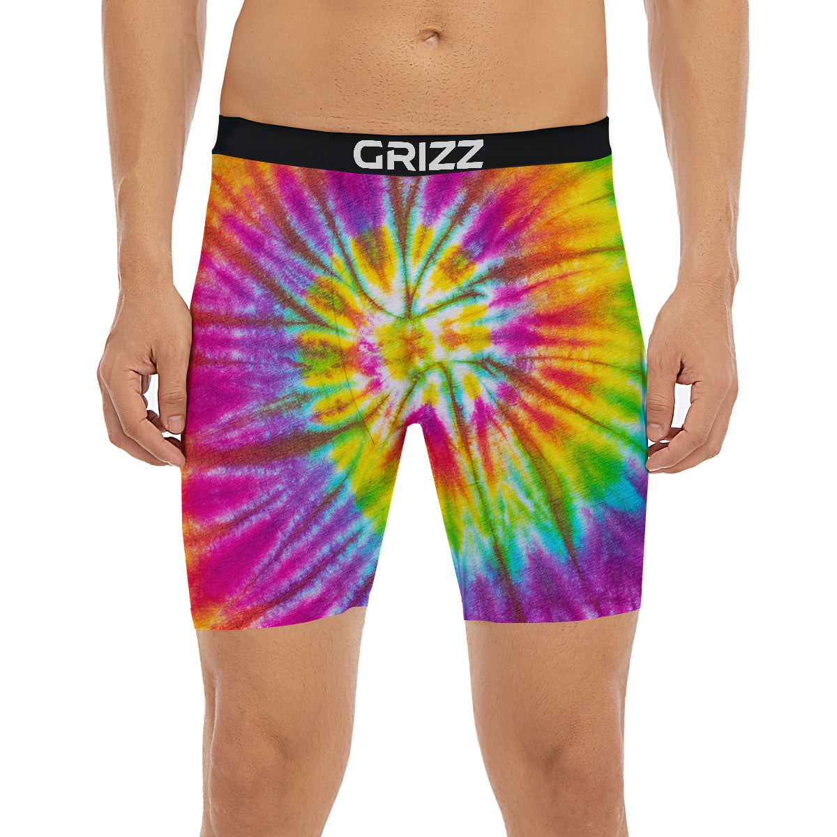 Tie Dye Colorful Hippie Print Boxer Briefs