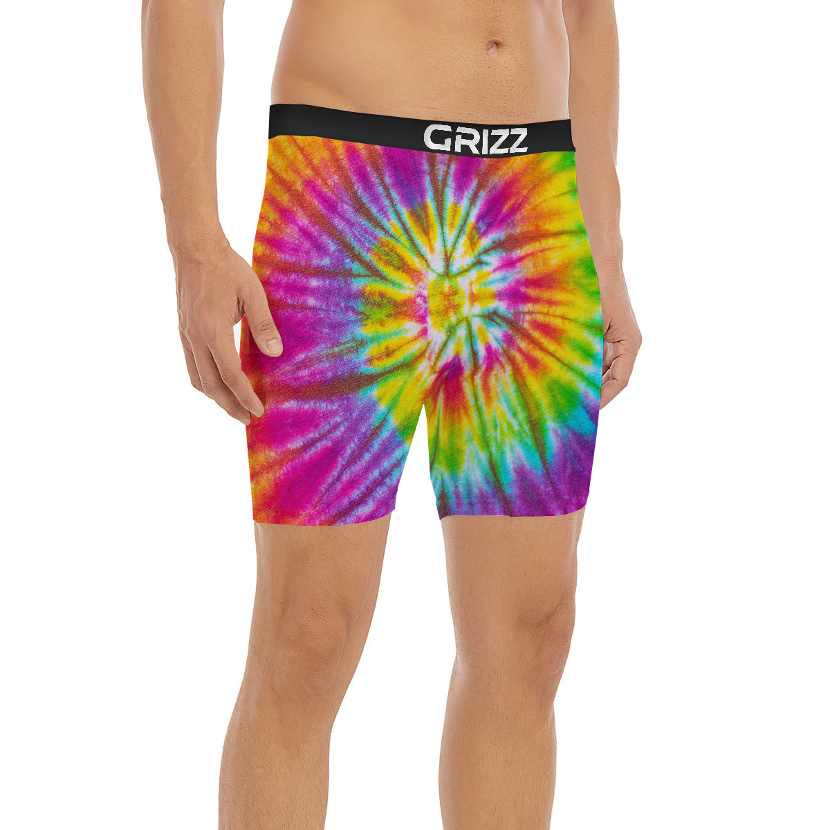 Tie Dye Colorful Hippie Print Boxer Briefs