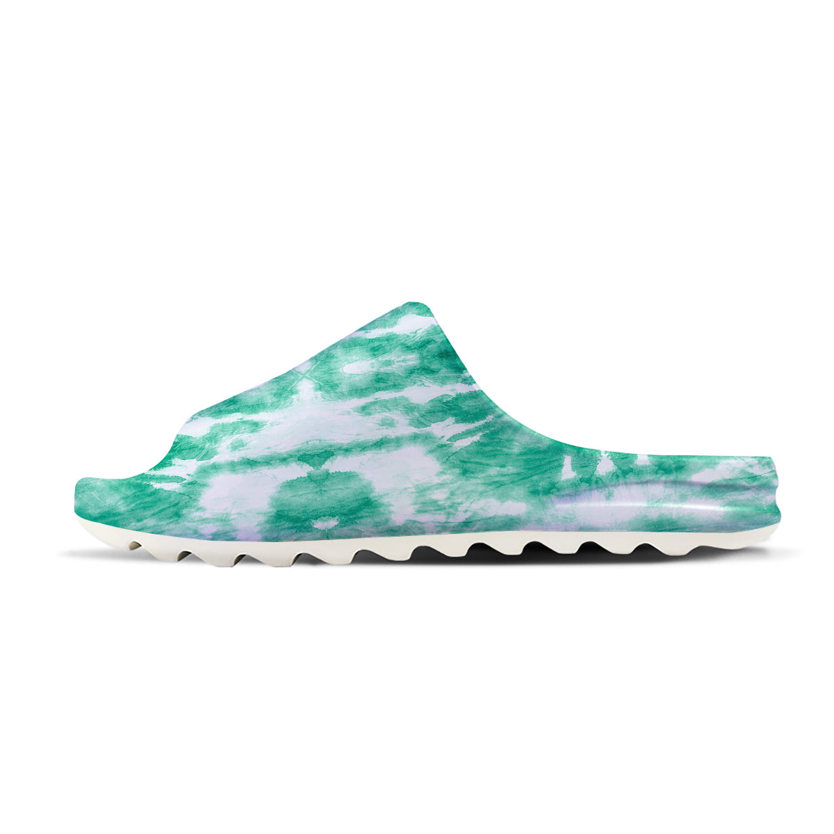 Tie Dye Mint Green Watercolor Print Sandals-grizzshop