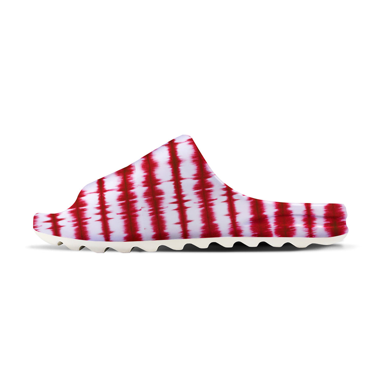 Tie Dye Red Stripe Print Pattern Sandals-grizzshop