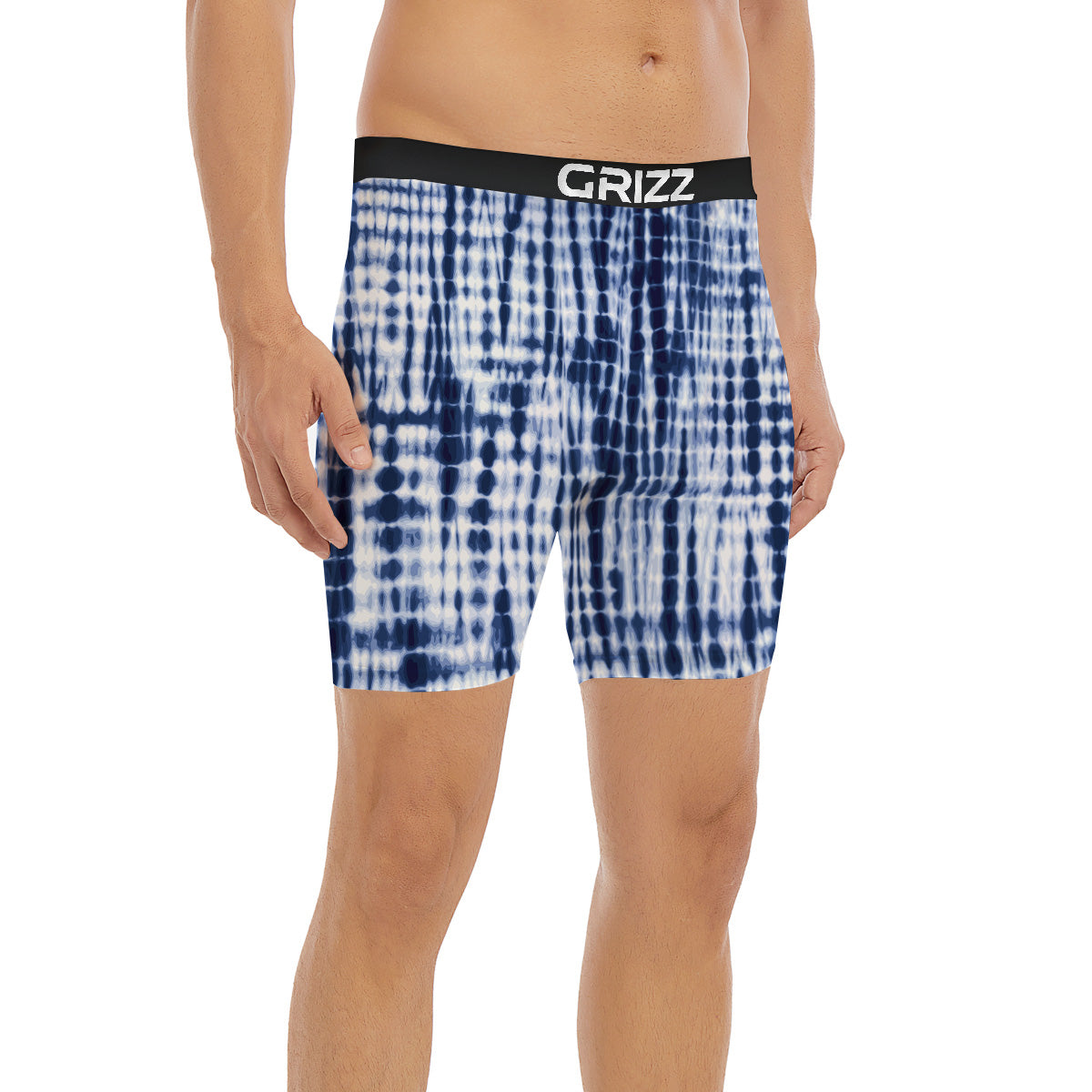 Tie Dye Shibori Blue Print Boxer Briefs