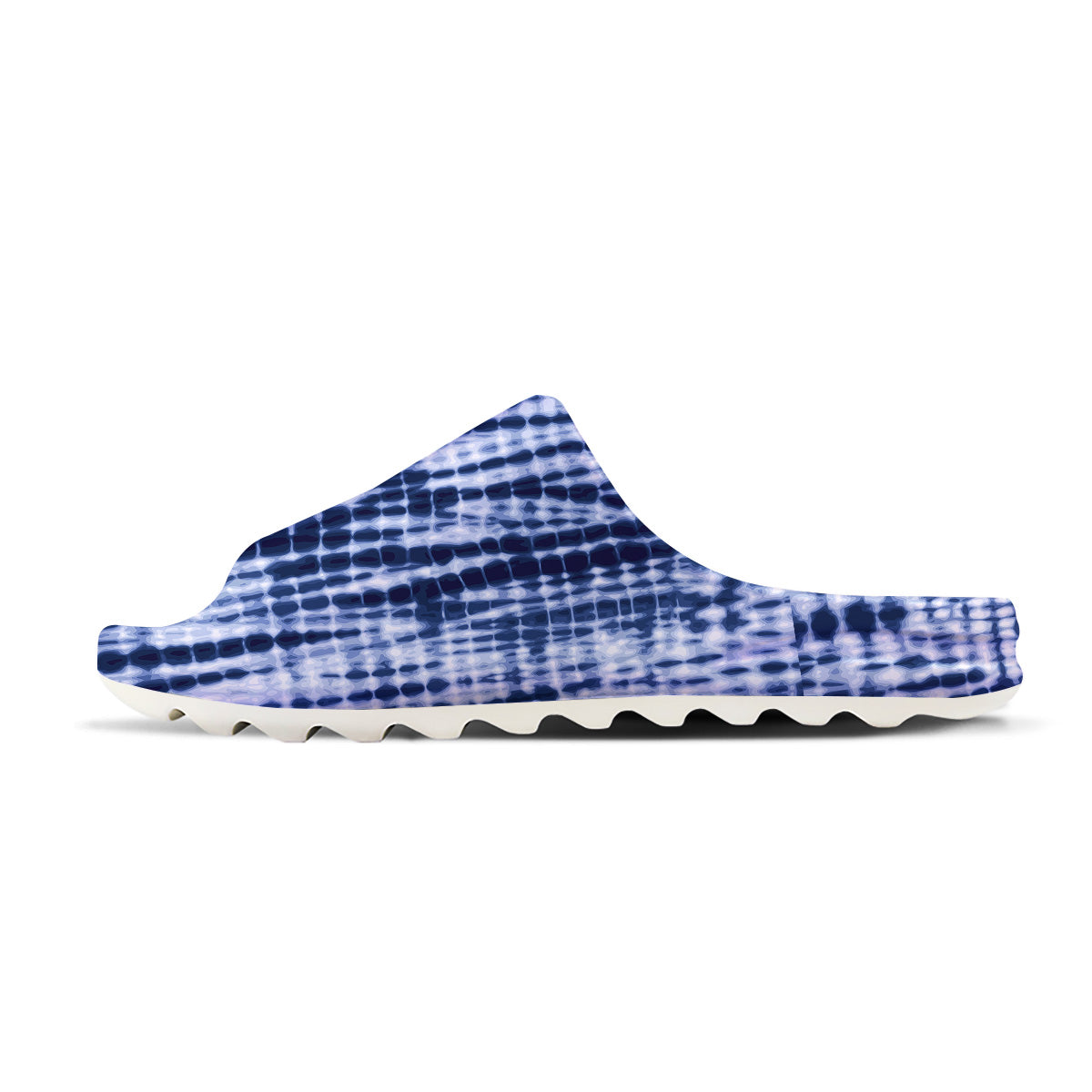 Tie Dye Shibori Blue Print Sandals-grizzshop