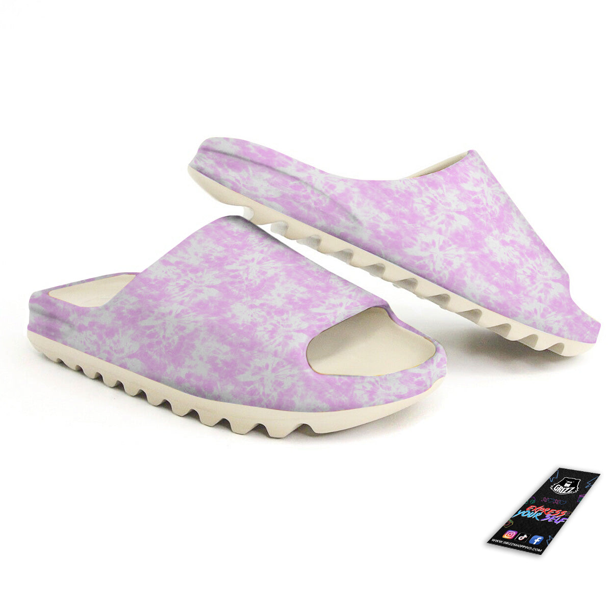 Tie Dye Shibori Pink Print Pattern Sandals-grizzshop