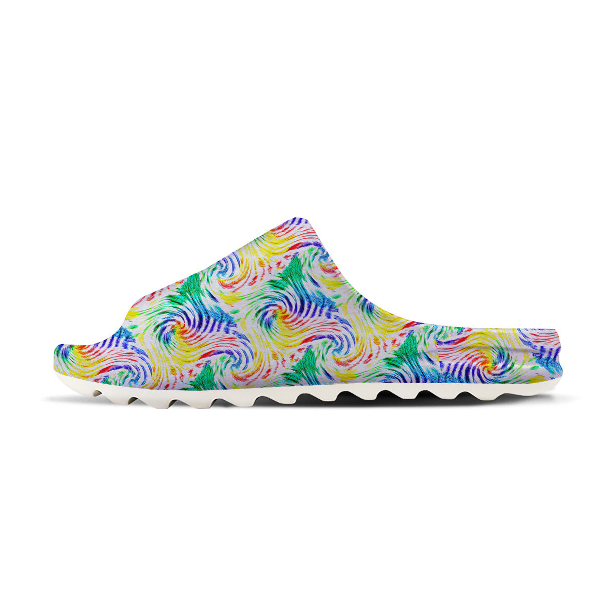 Tie Dye Swirl Colorful Print Pattern Sandals-grizzshop