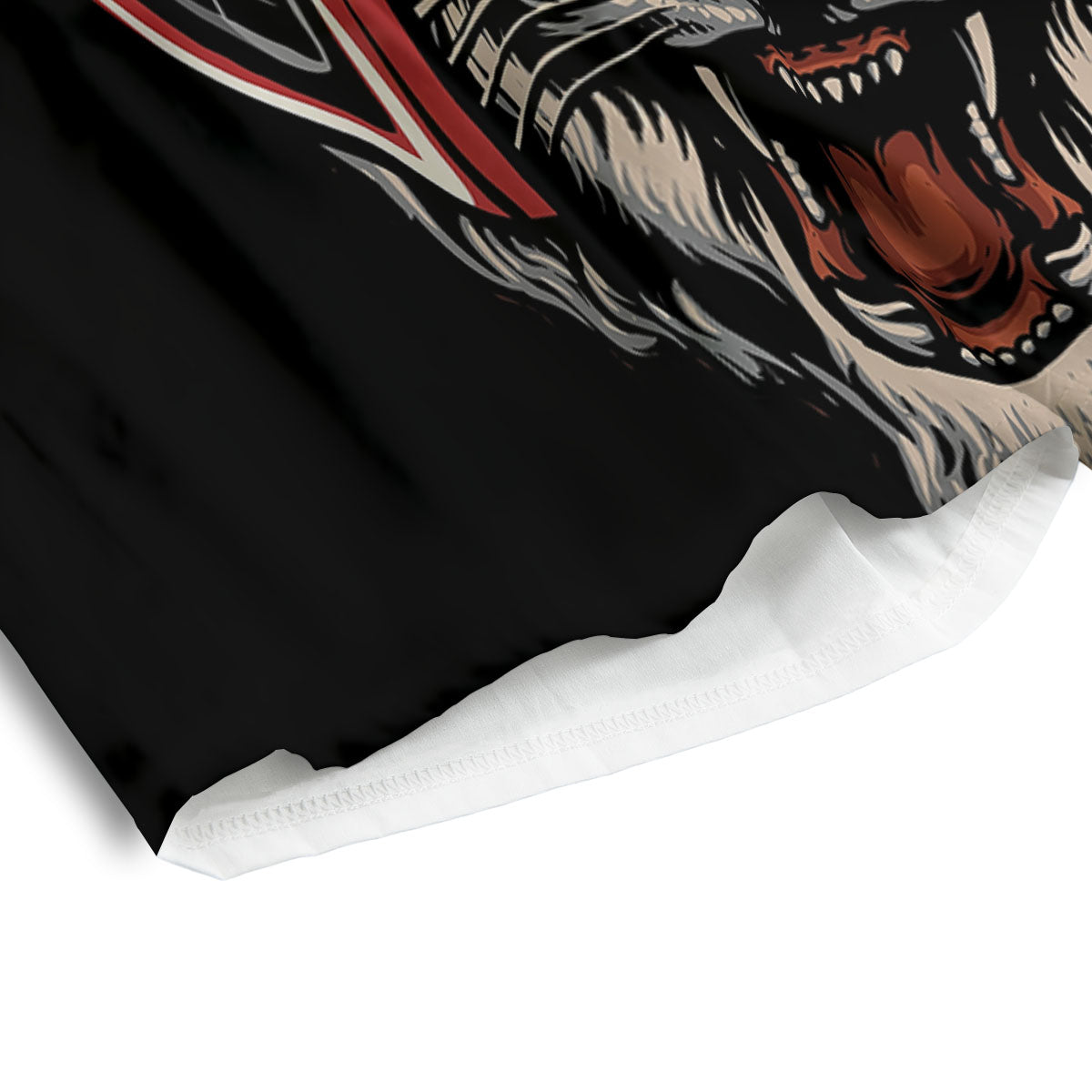 Tiger And Japanese Samurai Print Men's Athletic Shorts