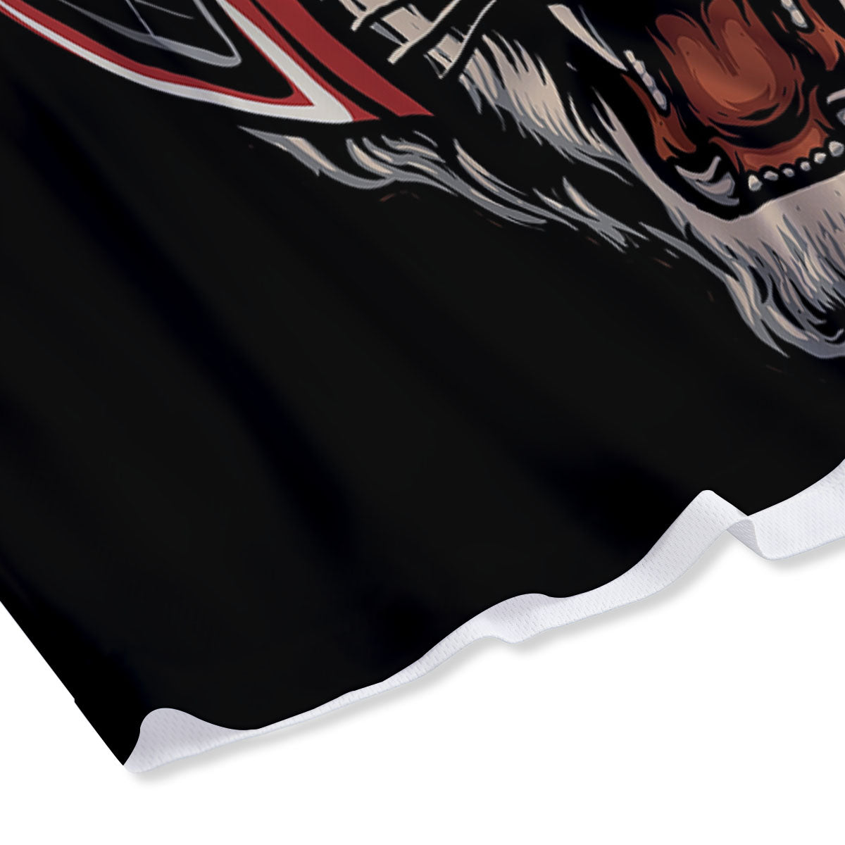 Tiger And Japanese Samurai Print Mesh Shorts