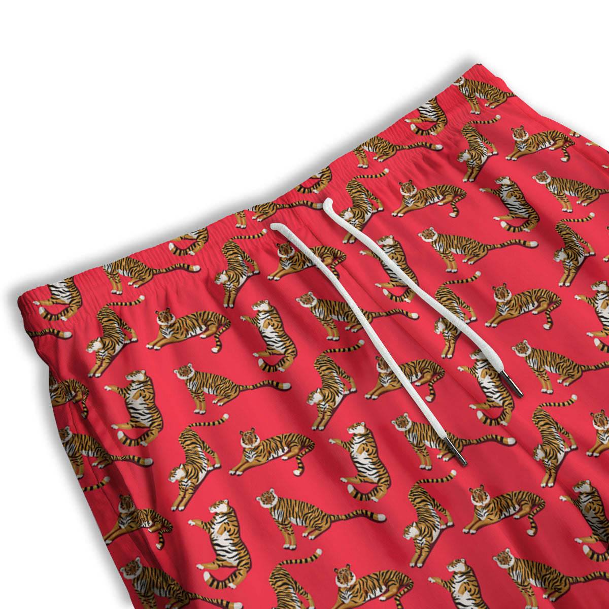 Tiger Cartoon Print Pattern Men's Athletic Shorts