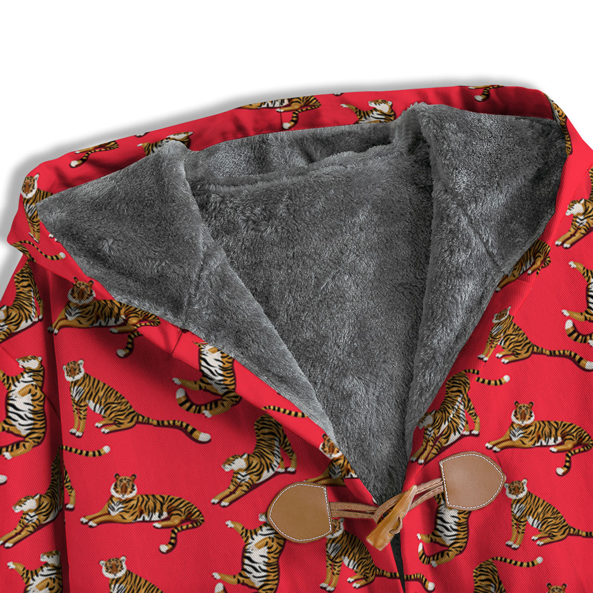 Tiger Cartoon Print Pattern Men's Windbreaker Jacket-grizzshop